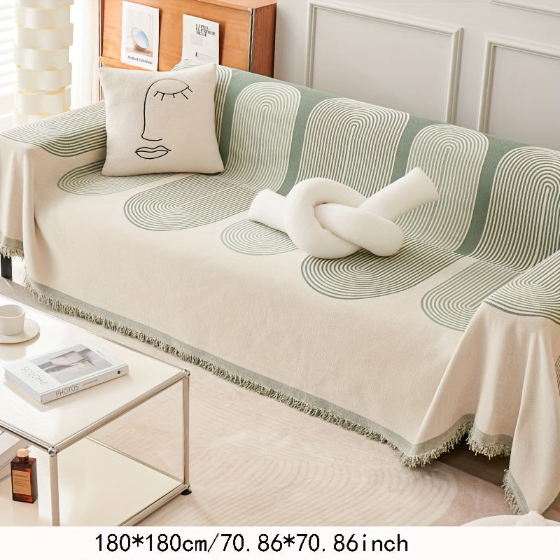 Chenille Sofa Cover Blanket Pet-Friendly Anti-Scratch Couch Protector