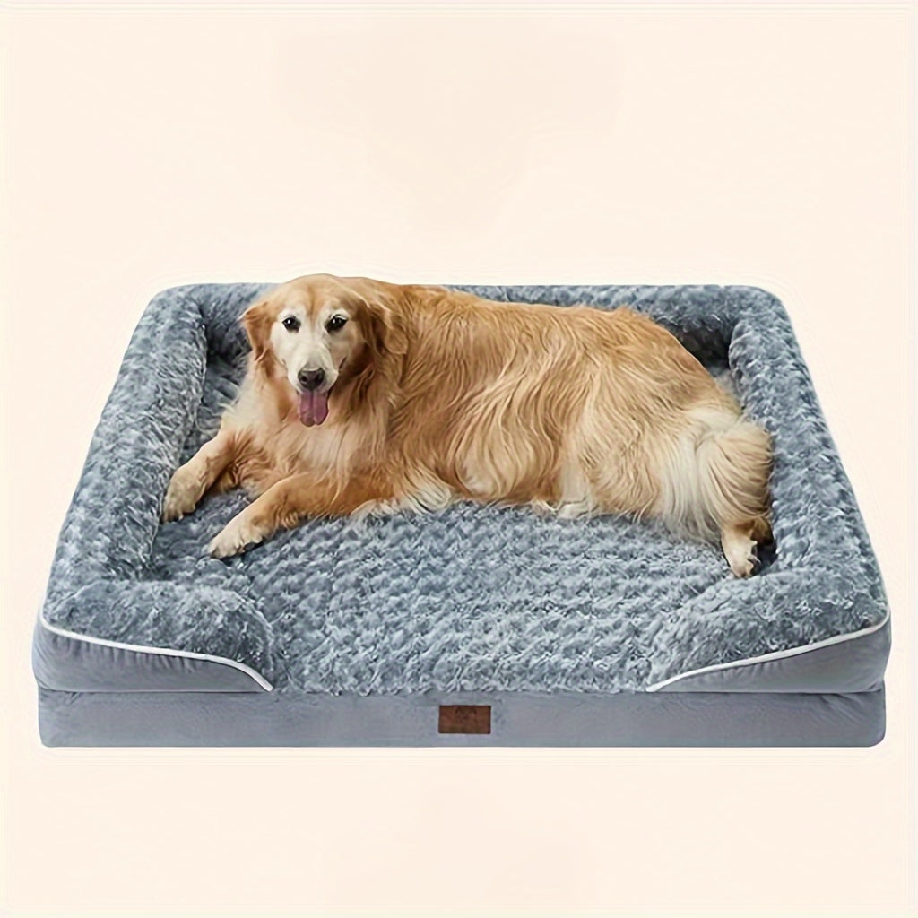 Jumbo Orthopedic Dog Bed – Bolster Sofa for Giant Breeds, Waterproof & Supportive