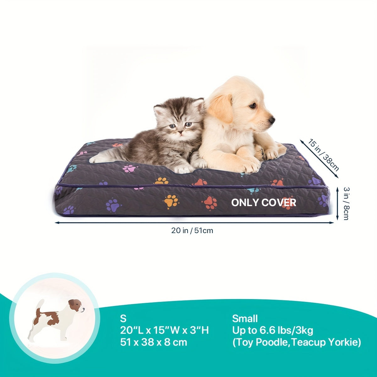 Dog Bed Protector Removable, Washable, Anti-Leak Paw Cover