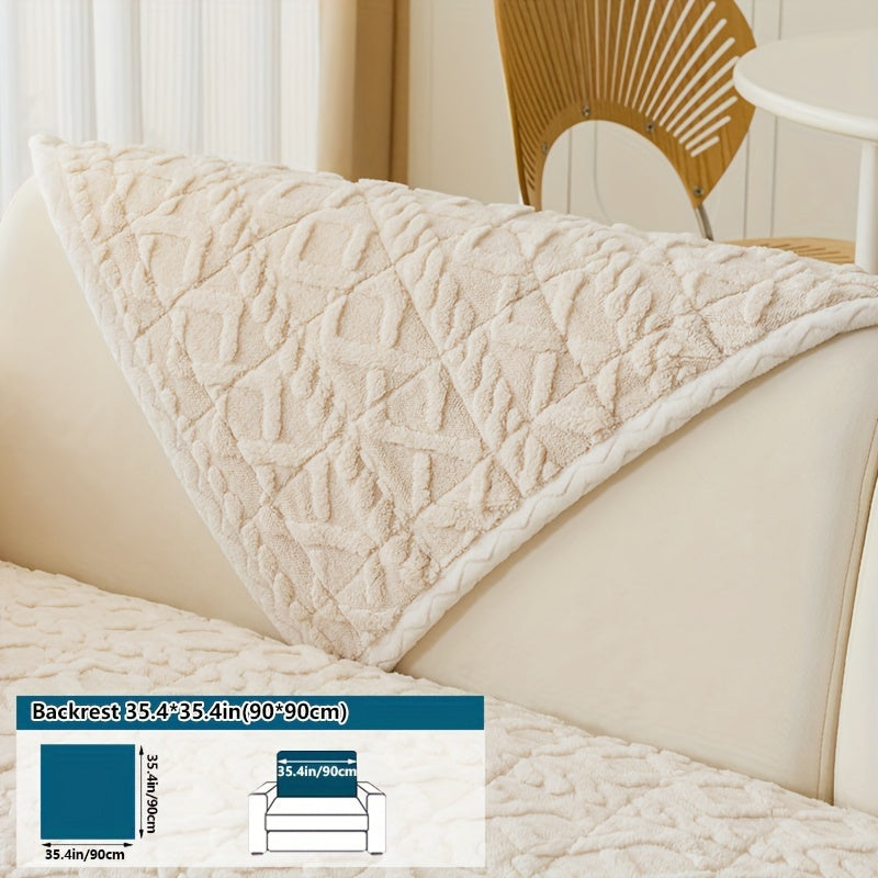 Bosimi Machine Washable Sofa Cover Plush Padded & Non-Slip