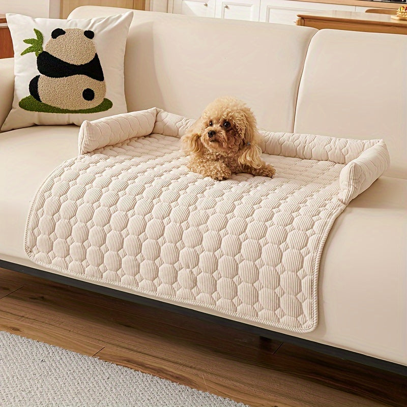 Luxurious Plush Pet Bed – Non-Slip Sofa Nest for Small–Medium Dogs & Cats