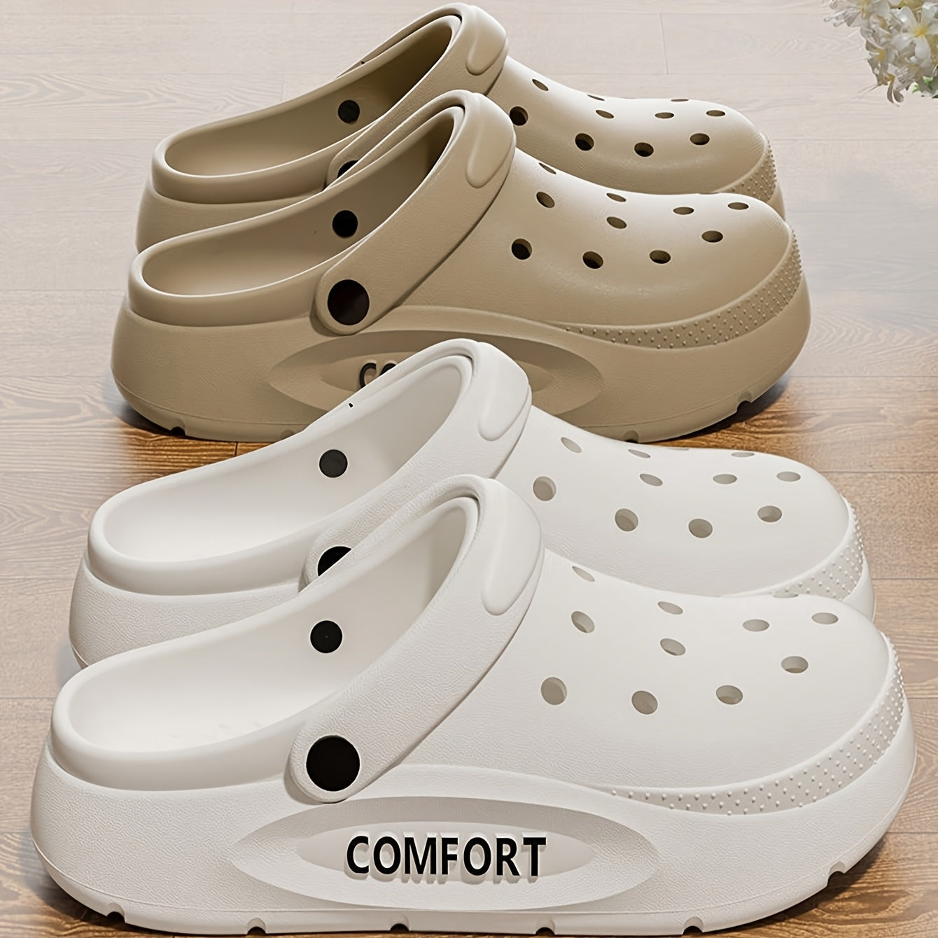 Women’s Comfort EVA Clogs – Machine Washable Closed-Toe Slip-On Shoes