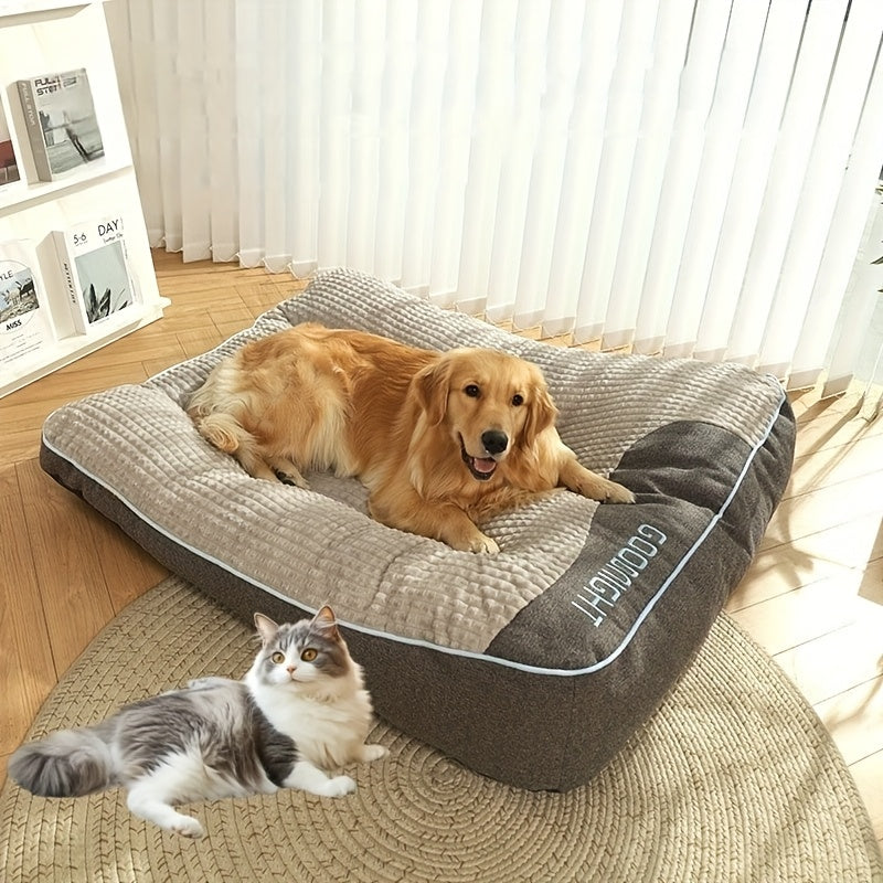 Luxurious Plush Pet Sofa Bed for Medium-Large Dogs & Cats – Non-Slip, All-Season Comfort