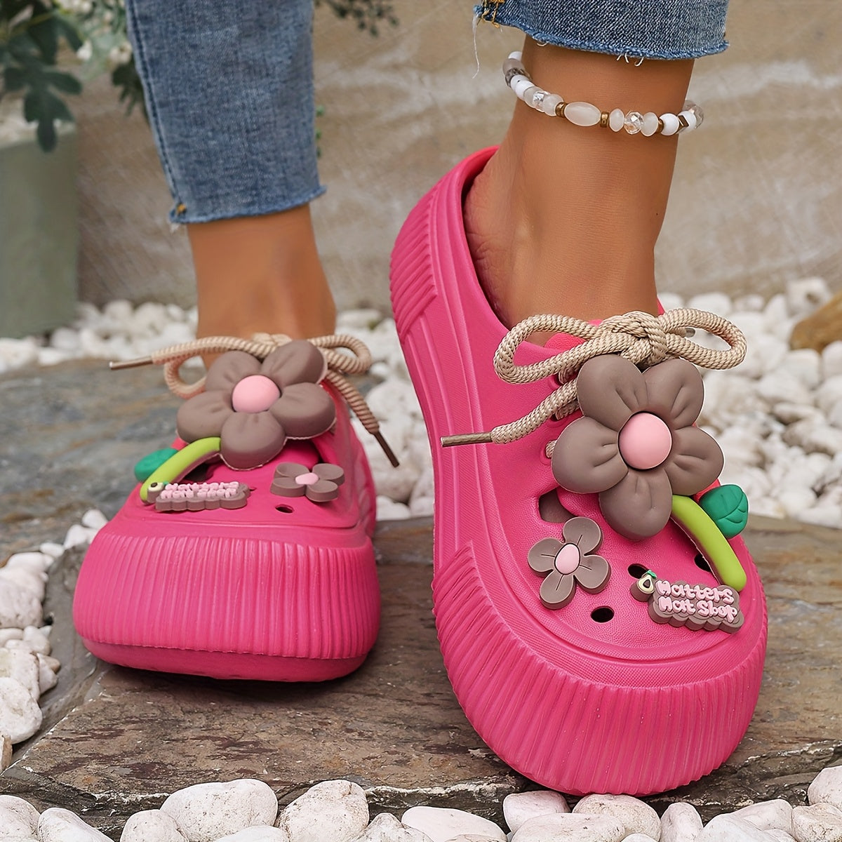 Vibrant Sunflower EVA Mules – Breathable Slip-Resistant Garden & Beach Clogs