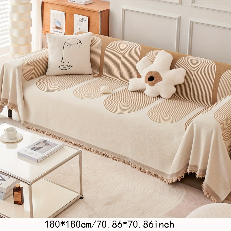 Chenille Sofa Cover Blanket Pet-Friendly Anti-Scratch Couch Protector
