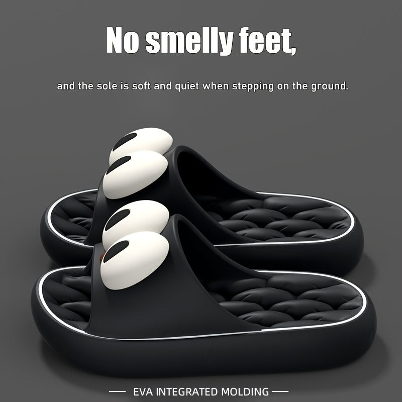 Women’s Comfortable EVA Flip-Flops – Soft, Playful Face Design for Home & Beach