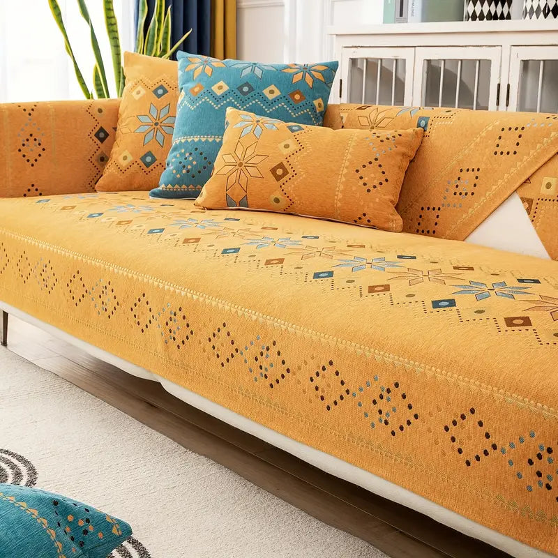 Chenille Fabric Bohemian Style Sofa Cover