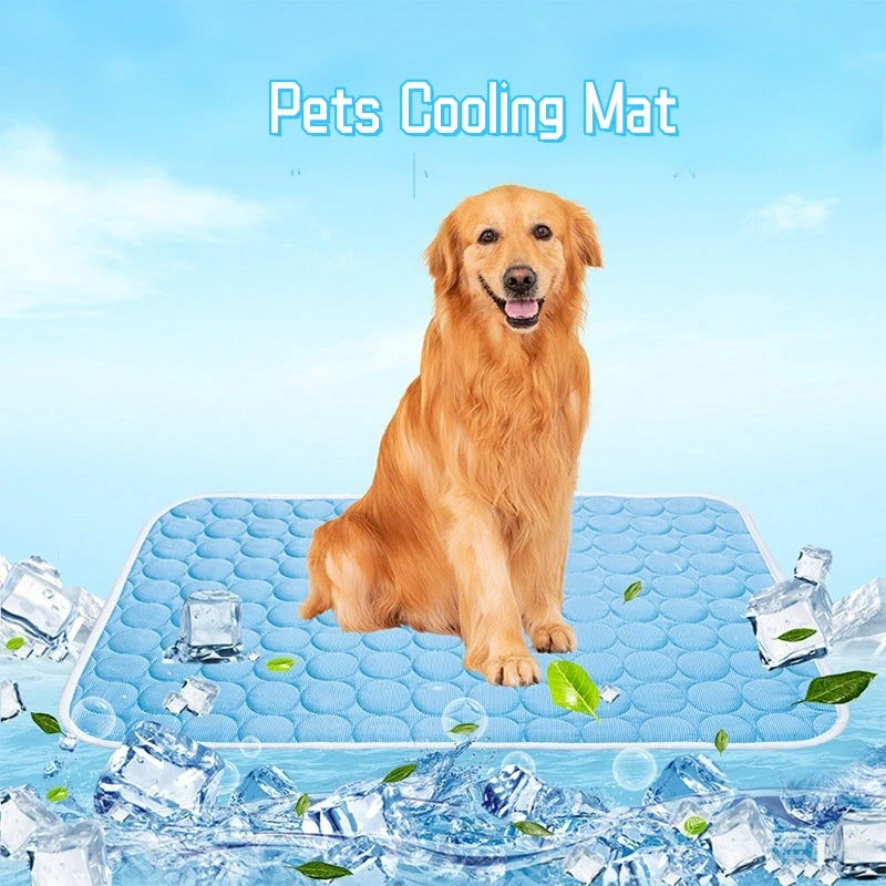 Cooling Dog Mat – Breathable Summer Pet Bed Blanket for Small to Large Dogs