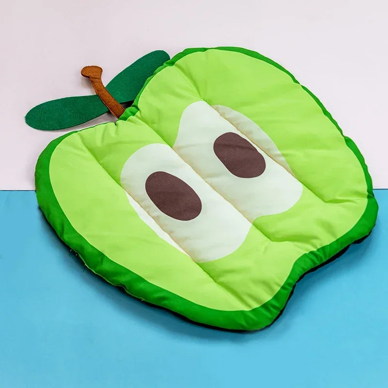 Summer Dog Cooling Mat – Ice Pad Bed with Ice Cream, Watermelon & Fruit Prints