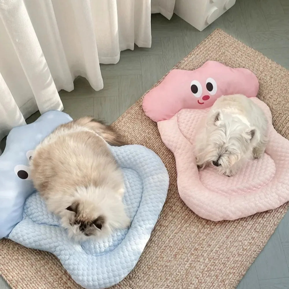 Summer Cooling Cloud Pet Bed – Ice Pad Cushion for Dogs & Cats