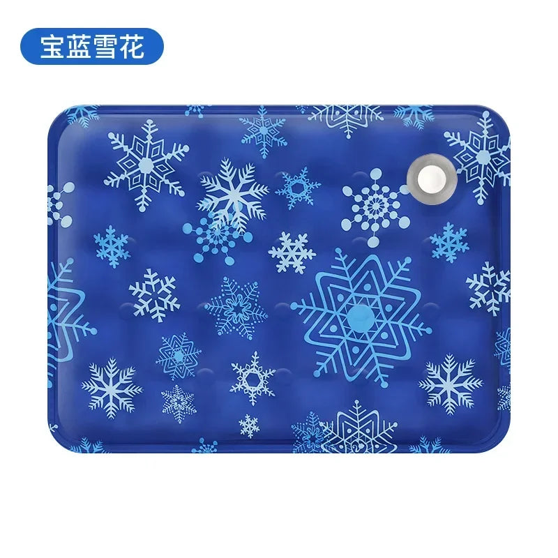 Summer Pet Cooling Ice Mat – Water Injection Pad with Dry Ice Crystals