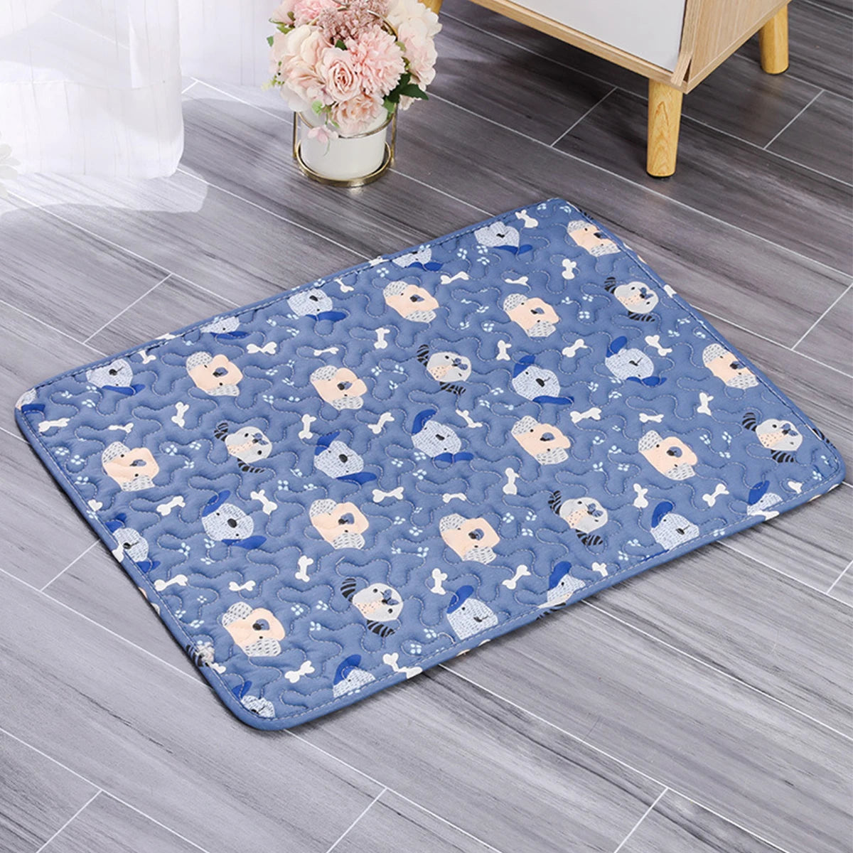 Cartoon Cat Bed Mat – Breathable Summer Pet Mat for Dogs & Cats