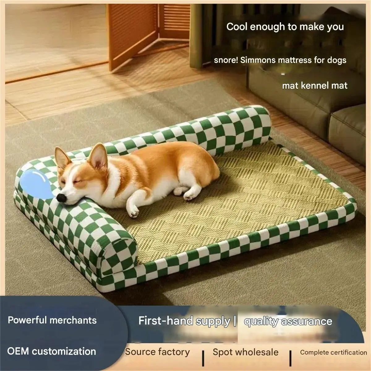 L-Shaped Cooling Pet Mat – Summer Cat & Dog Bed | Washable & Durable