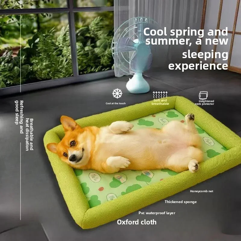 Cooling Pet Bed for Dogs & Cats – Summer Mat Blanket for Small to Large Breeds