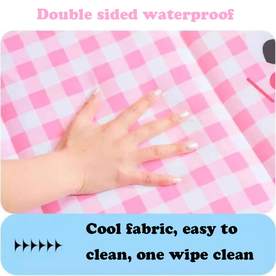 Plaid Pet Cooling Mat for Dogs & Cats – Summer Ice Pad with Waterproof Cover
