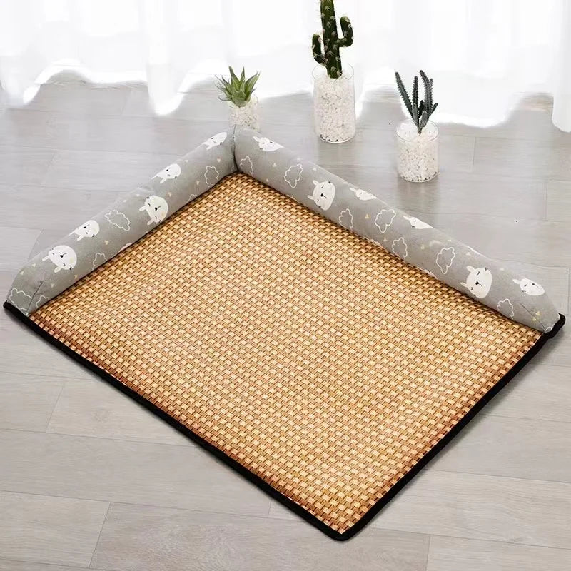 Multi-Color Summer Dog Nest Mat – Cool, Scratch-Resistant Bed for Small & Medium Dogs
