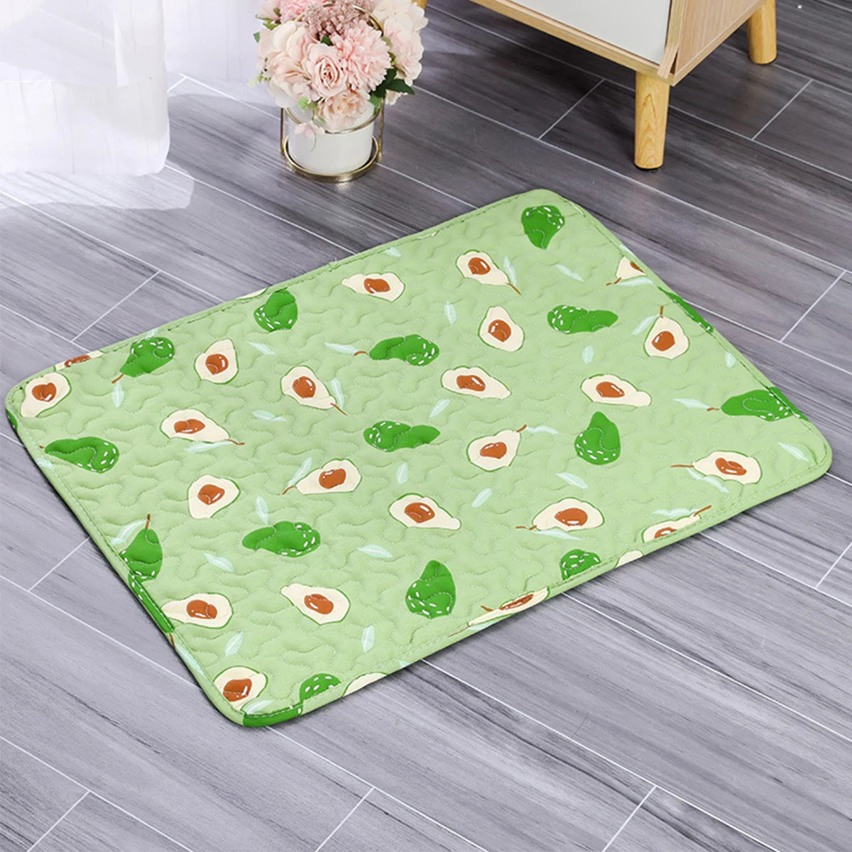 Cartoon Cat Bed Mat – Breathable Summer Pet Mat for Dogs & Cats