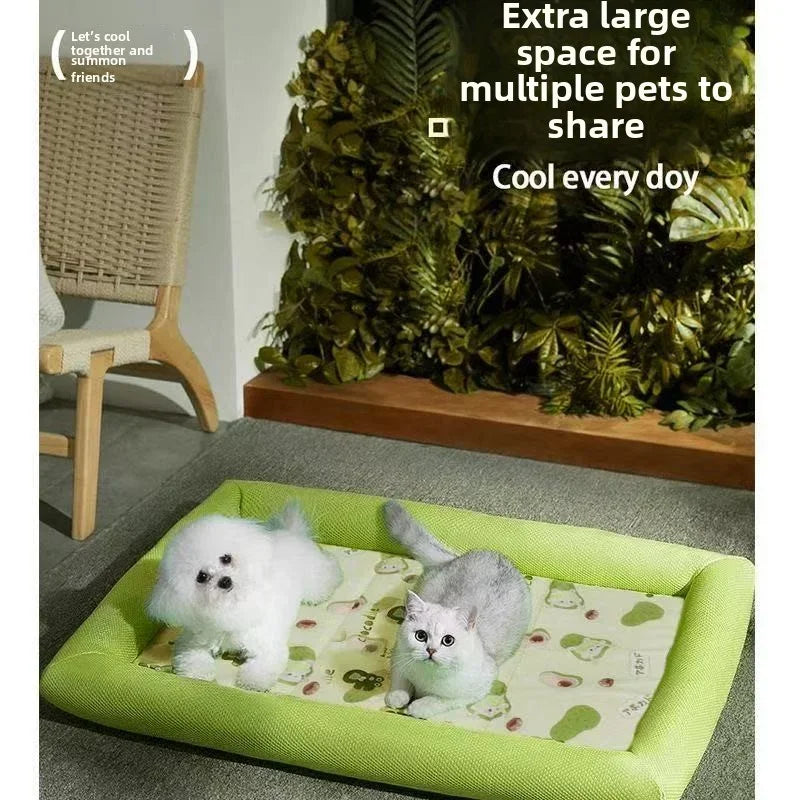 Cooling Pet Bed for Dogs & Cats – Summer Mat Blanket for Small to Large Breeds