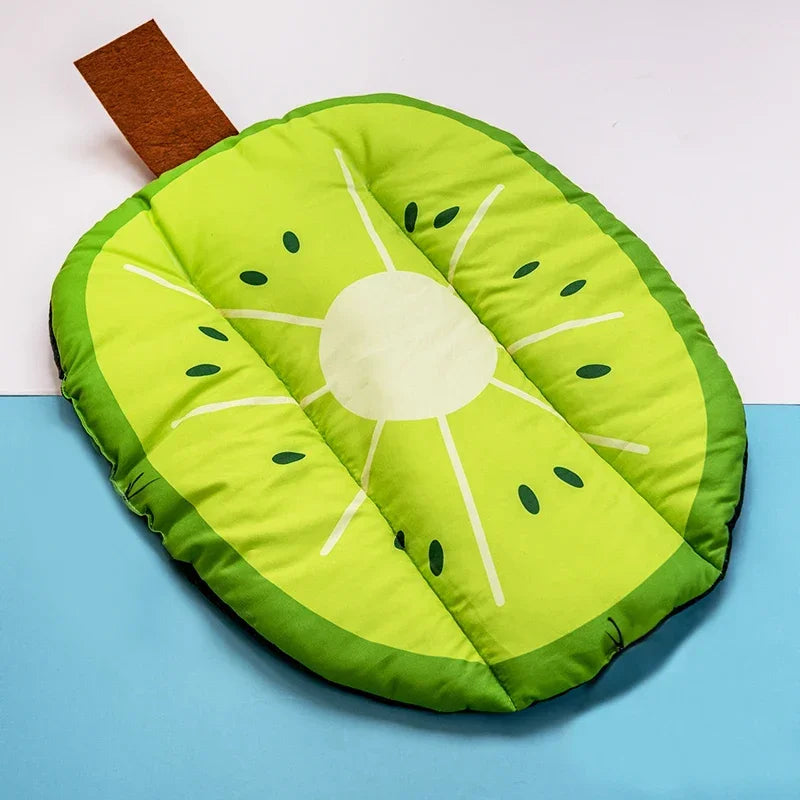 Summer Dog Cooling Mat – Ice Pad Bed with Ice Cream, Watermelon & Fruit Prints
