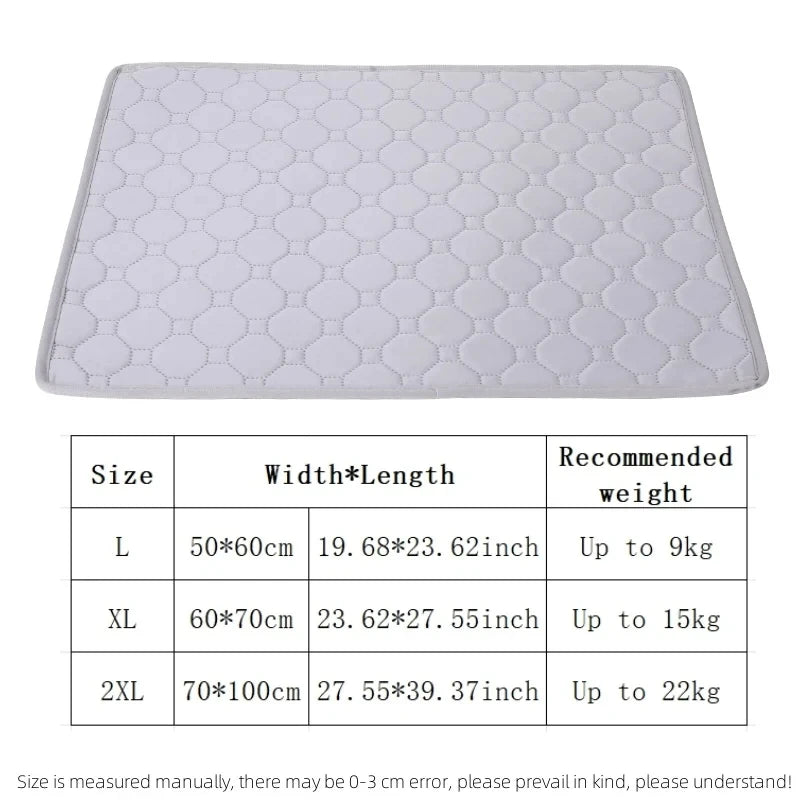 Extra Large Dog Cooling Mat – Summer Ice Pad Bed for Small & Big Dogs, Cats