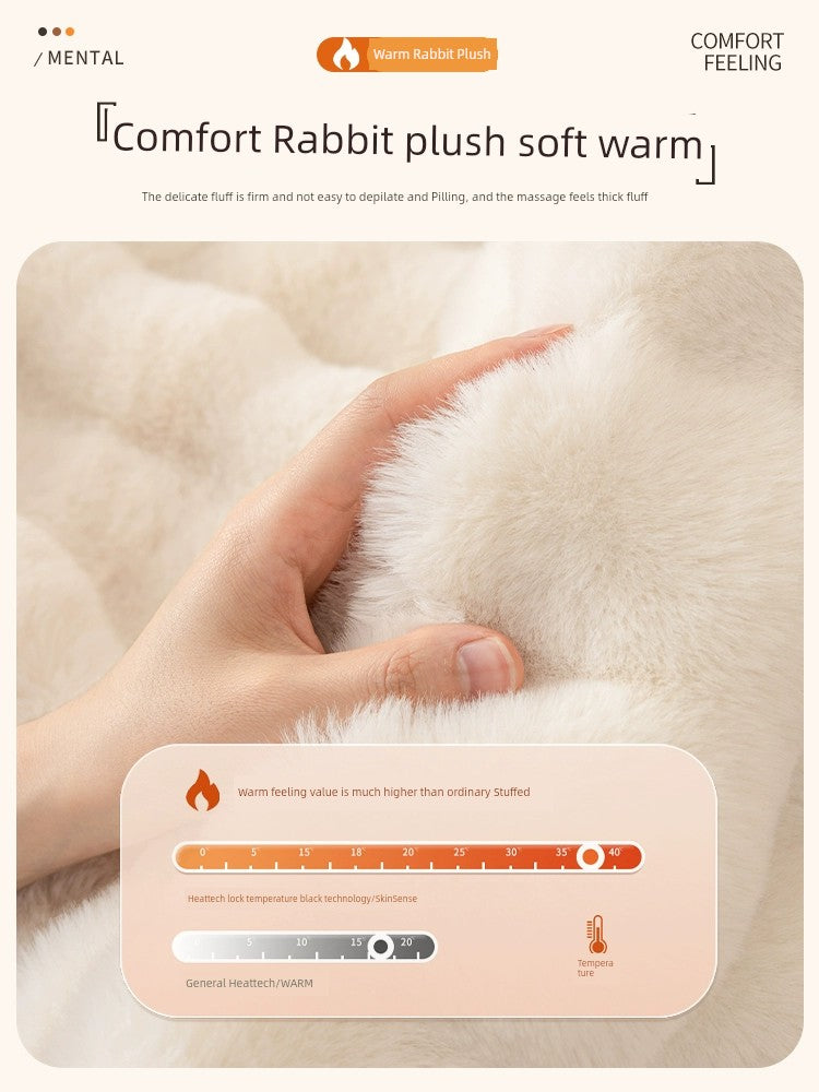 Full-wrapped Bubble Rabbit Plush Sofa Towel Thickened Sofa Cover