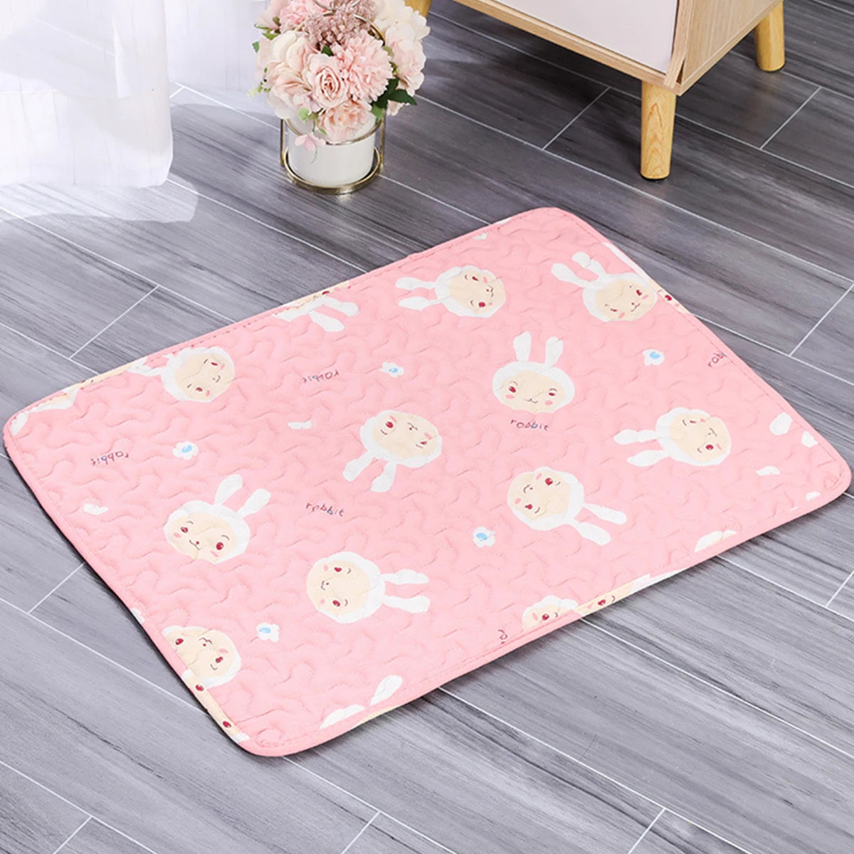 Cartoon Cat Bed Mat – Breathable Summer Pet Mat for Dogs & Cats