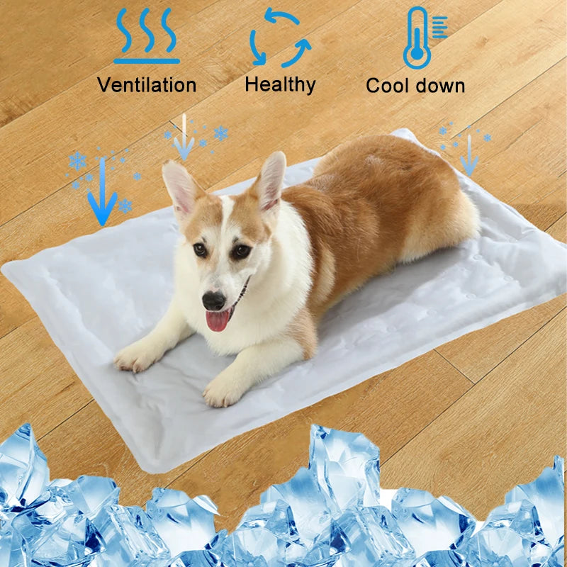 Self-Cooling Dog Mat – Summer Pet Cooling Pad for Cats & Dogs, Crate & Indoor Use
