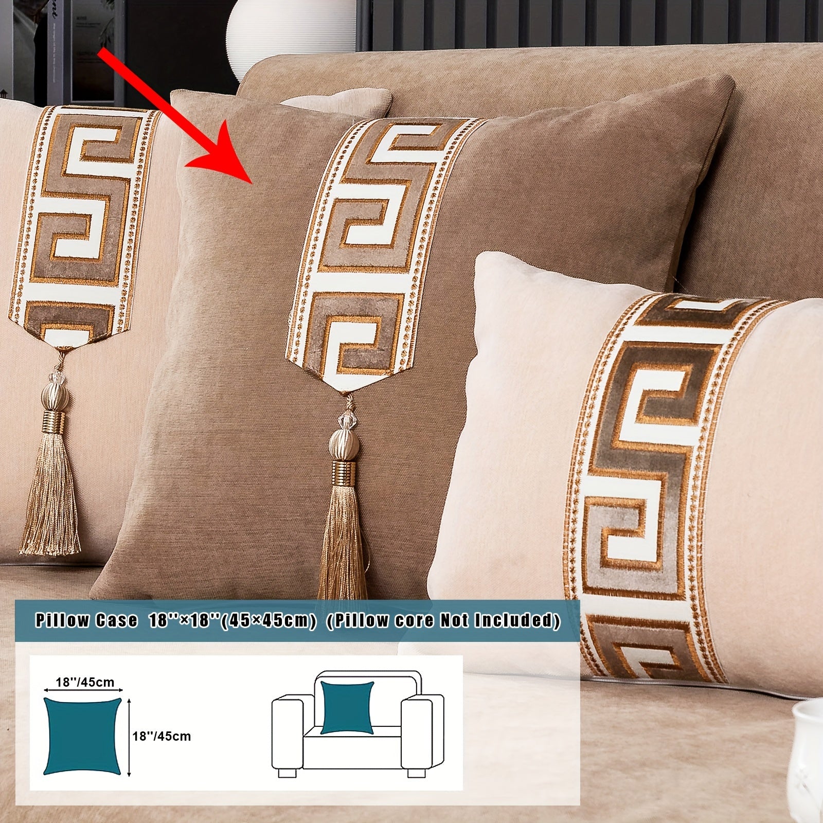 European Light Luxury Sofa Cover Cushion Nordic Snowy Design