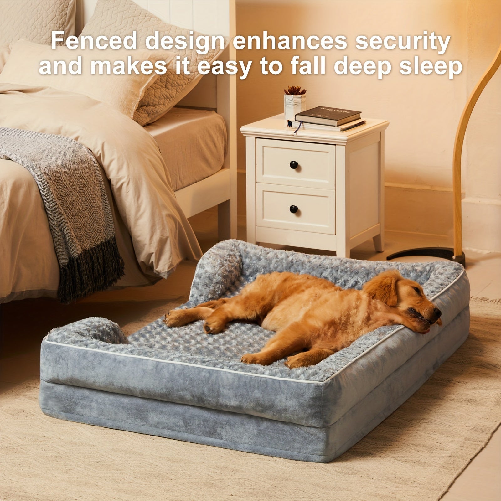 Jumbo Orthopedic Dog Bed – Bolster Sofa for Giant Breeds, Waterproof & Supportive