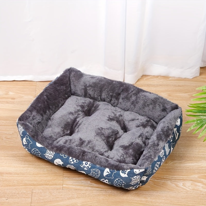 Cozy Plush Dog Nest Bed – Warm Thick Pad for Medium Dogs & Small Breeds