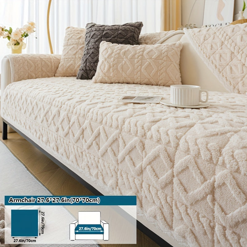 Bosimi Machine Washable Sofa Cover Plush Padded & Non-Slip