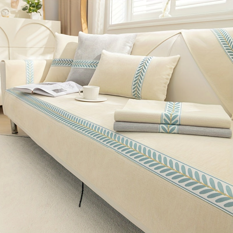 Chenille Sofa Cover – Pet-Friendly Slipcover for 1–4 Seaters, Anti-Slip, Washable