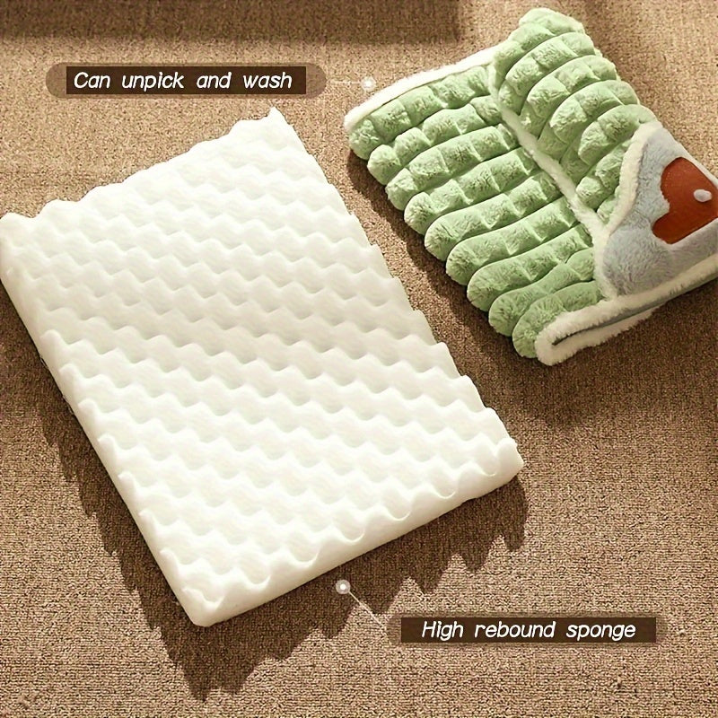 Large Orthopedic Dog Bed with Memory Foam Washable Cover, Non-Slip Base - All Seasons