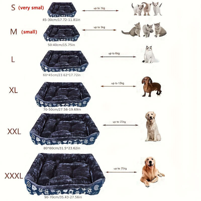 Cozy Plush Dog Nest Bed – Warm Thick Pad for Medium Dogs & Small Breeds