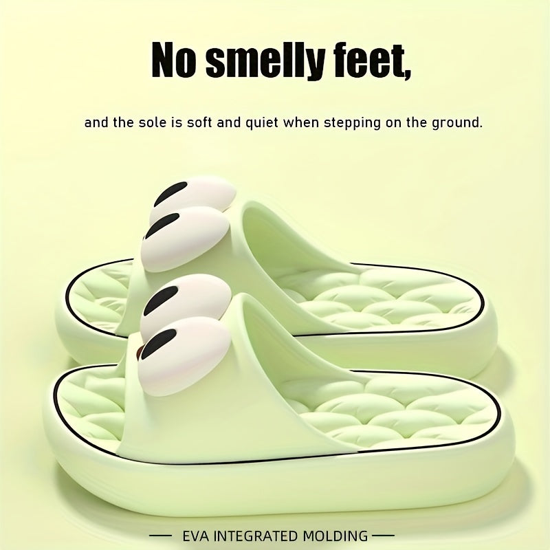 Women’s Comfortable EVA Flip-Flops – Soft, Playful Face Design for Home & Beach