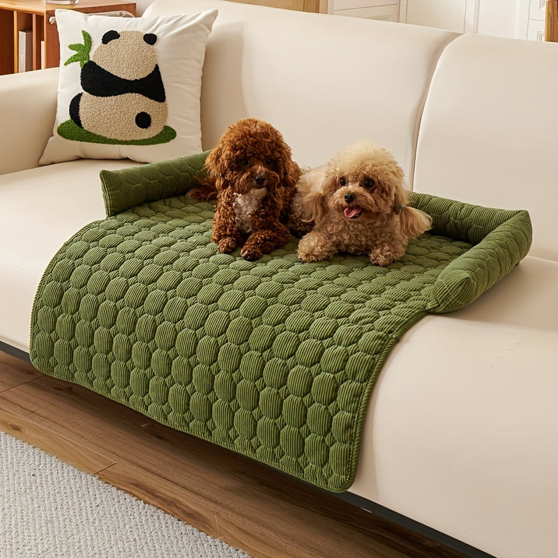 Luxurious Plush Pet Bed – Non-Slip Sofa Nest for Small–Medium Dogs & Cats