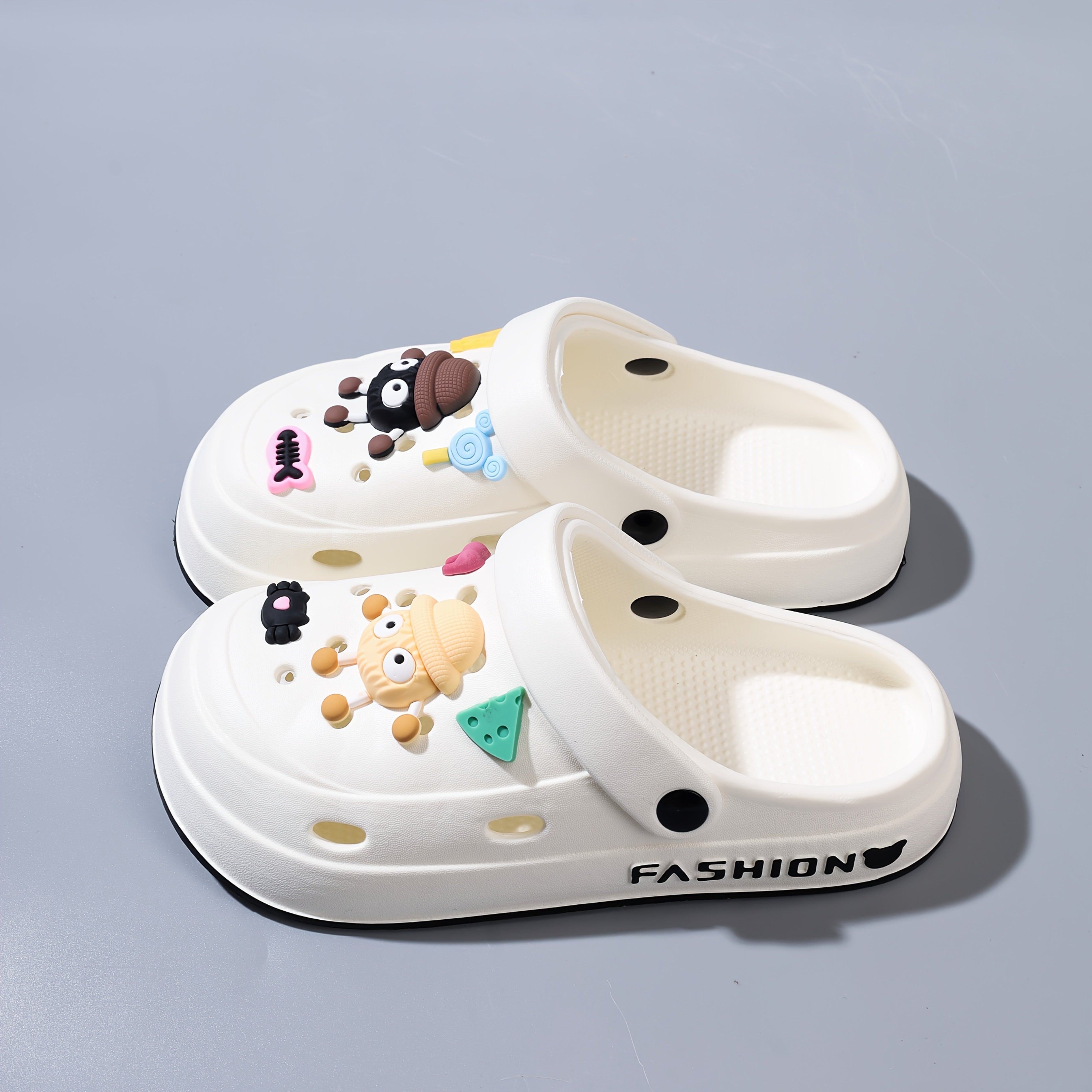Women’s Cute Coal Ball EVA Hole Shoes – Kawaii J-K Fashion Summer Clogs, Dual Wear