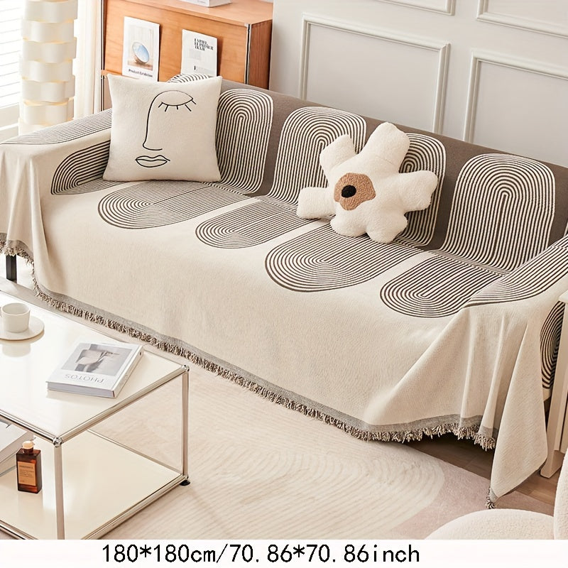 Chenille Sofa Cover Blanket Pet-Friendly Anti-Scratch Couch Protector