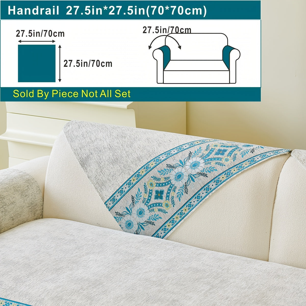 Luxury Anti-slip Venice Sofa Mat | 4-Season Chenille Sofa Cover
