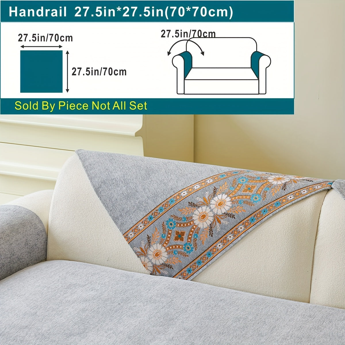 Luxury Anti-slip Venice Sofa Mat | 4-Season Chenille Sofa Cover