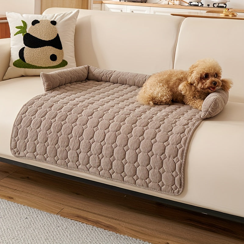 Luxurious Plush Pet Bed – Non-Slip Sofa Nest for Small–Medium Dogs & Cats