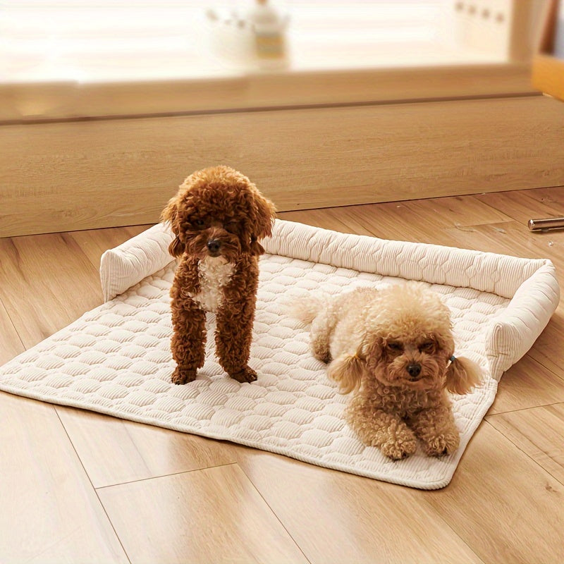 Luxurious Plush Pet Bed – Non-Slip Sofa Nest for Small–Medium Dogs & Cats