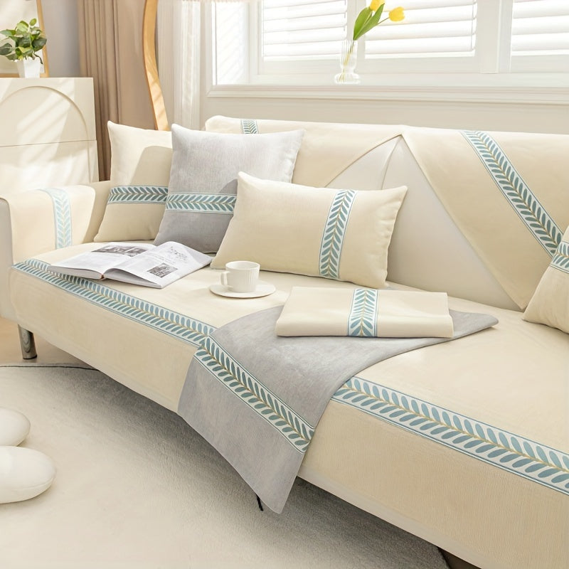 Chenille Sofa Cover – Pet-Friendly Slipcover for 1–4 Seaters, Anti-Slip, Washable