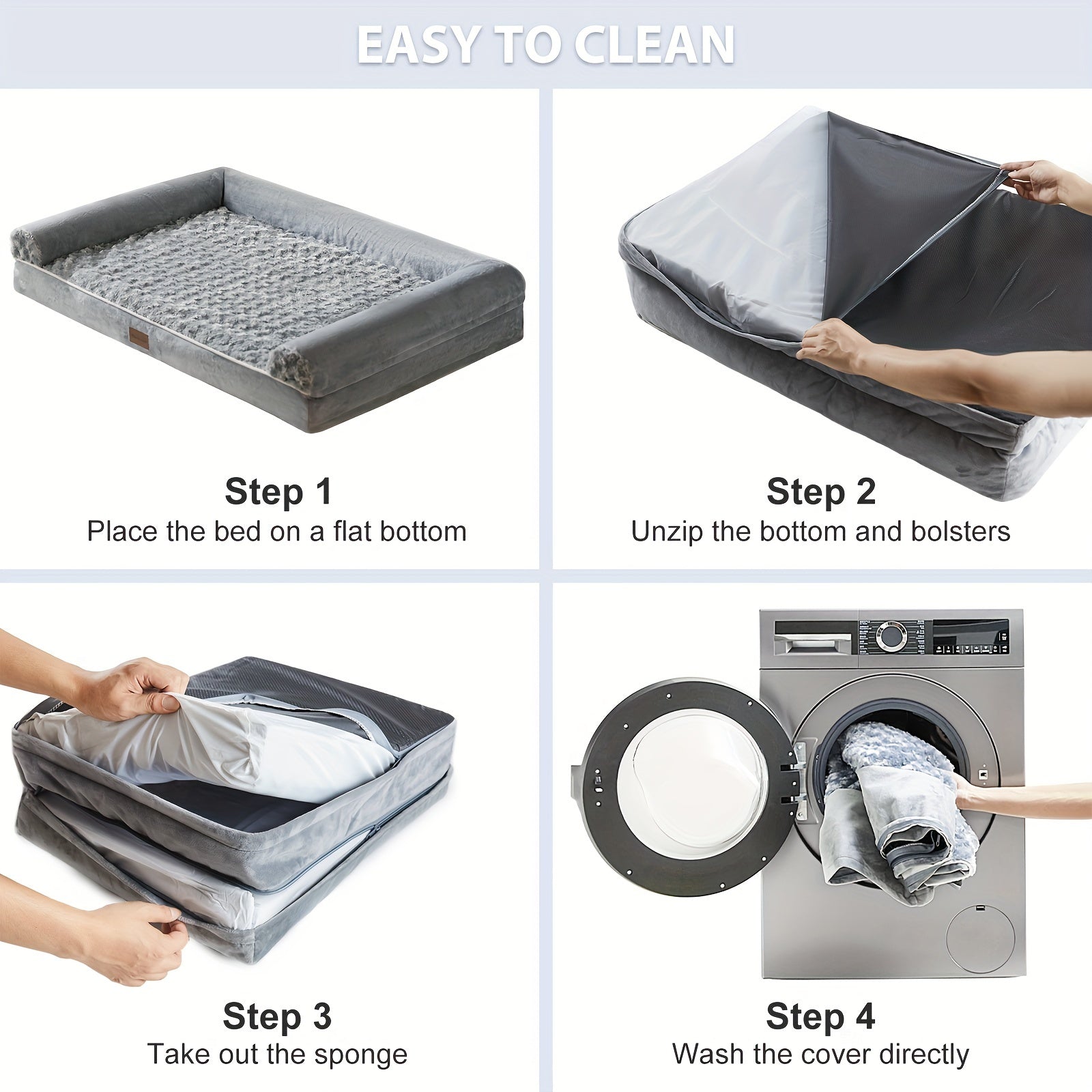 BFPETHOME Orthopedic Dog Bed for Large Dogs – Easy to Wash