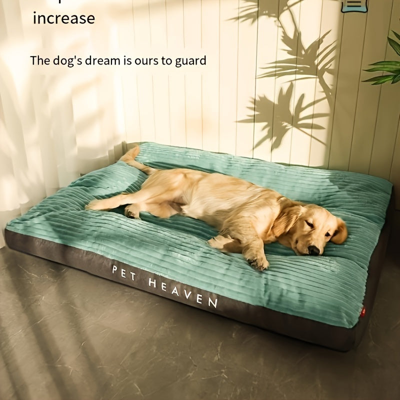 Extra-Large Plush Dog Bed Mat - Non-Slip, Washable Pet Sleeping Pad for All Seasons - Ideal for Medium to Large Breeds